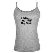 New I Love My Boy Scout Design Women Girls Singlet Camisole Sleeveless T... - £9.76 GBP