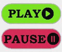 Pepita Needlepoint kit: Play Pause Buttons, 12&quot; x 10&quot; - $86.00+