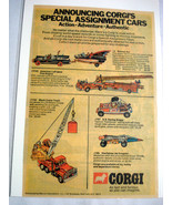 1973 Color Ad Corgi Batman Set, Fire Engine, Mack Crane, Racing Buggy, D... - £6.29 GBP