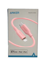 Anker - PowerLine III Flow USB-C to Lightning Cable 6-ft - Pink #3051 - £17.57 GBP