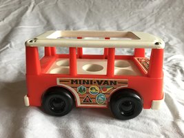 Vintage 1969 Fisher Price Little People Mini BUS- Sits 5 People - £23.70 GBP