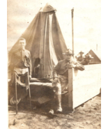 WWI Photograph Of Soldiers At Camp Tent - £31.91 GBP