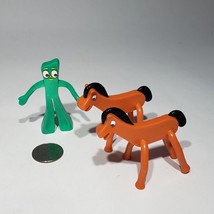 Set of 3 Prema Toy Co ONE 2.75&quot; Gumby 2.5&quot; &amp; TWO Pokey Bendable Poseable Figure - £12.78 GBP
