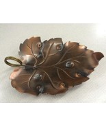 Mid Century Vintage Coppercraft Guild Small Copper Leaf Nut Candy Trinke... - $284.92 MXN