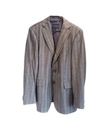 Tommy Hilfiger Mens Gray Striped Wool Cashmere Two Button Blazer Jacket ... - £26.19 GBP