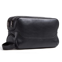 CONTACT&#39;S crazy horse cow leather cosmetic bag for men travel toiletry bag large - £59.55 GBP