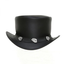 El Dorado | Men&#39;s Leather Top Hat | Deck of Cards Hat Band 100% Genuine Leather - £31.65 GBP+