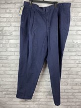 Ruff Hewn Wexford Deck Pants Plus Size 24 Navy Blue Straight Leg Pleated NWT - £15.09 GBP