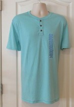 Lee® Short Sleeve Textured Henley Aqua Men&#39;s Sz L NWT MSRP$42 - $20.63