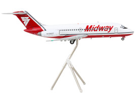 McDonnell Douglas DC-9-15 Commercial Aircraft &quot;Midway Airlines&quot; White with Red T - $108.96