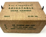 Le Captive Adjustable Quail / Pigeon Restraint Harness - $45.53