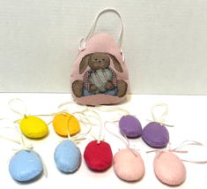 Vintage Easter Ornaments Lot of 10 Handmade Felt and Fabric Plush 2.5&quot; and 6&quot; - £14.58 GBP