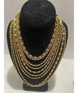 Vintage ROGET NECKLACE Multi Chain Pendant GOLD - $33.33 CAD