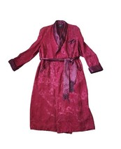 Vintage 1940s Style Rite For Lovemans Silk Burgundy Smoking Robe Tassels... - $98.95