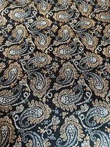 Vintage Paisley 1980s Bolt of Heavy Furniture Fabric 106&quot; x 63&quot; - £31.33 GBP