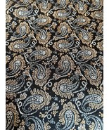 Vintage Paisley 1980s Bolt of Heavy Furniture Fabric 106&quot; x 63&quot; - £30.79 GBP