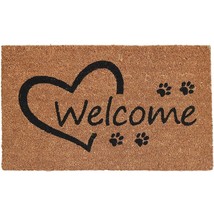 Welcome Door Mat Outdoor Non Slip Funny Floor Rugs Vinyl Natural Coir Dog Cat - £26.14 GBP