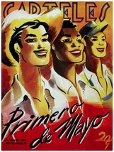 7801.Retro Primero de mayo.three men singing.POSTER.art wall decor - $17.10+