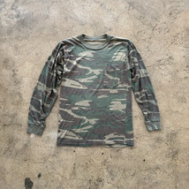 1980s Woodland Camouflage Long Sleeve T-shirt - £19.65 GBP