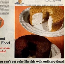Swans Down Cake Flour Angel Food 1934 Advertisement Full Page Lithograph... - £23.88 GBP
