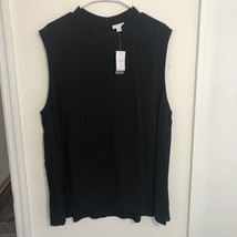 J. Jill Black Sleeveless Blouse Shirt LayeringTop Rayon Keyhole Button 3... - $32.47