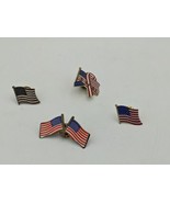 4 Different American Flag Fashion PINS Tie Tacks Lapel Styles  Small 1&quot; ... - £6.11 GBP