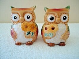 Vintage Ceramic Owl Salt &amp; Pepper Shaker Set " BEAUTIFUL COLLECTIBLE SET " - $20.99