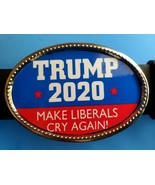 TRUMP 2020 Epoxy Belt Buckle MAKE LIBERALS CRY AGAIN NEW! - $16.78