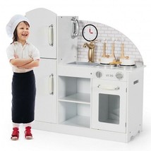 Kids Kitchen Playset Pretend Play Cooking Set with Vivid Faucet and Telephone - - £134.42 GBP