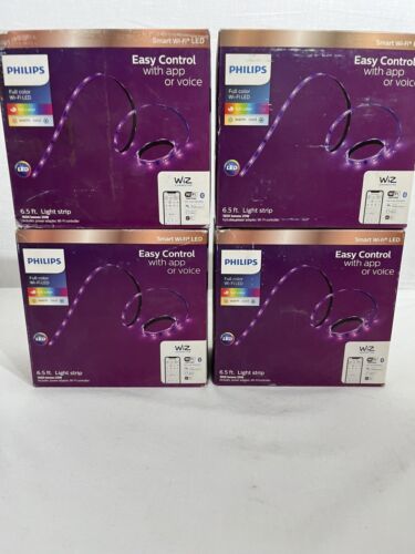 4Pack Philips Light Color Smart Wi-Fi LED Bluetooth Control Light Strip ... - $28.04