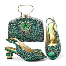 1 Set Rhinestones African Italian Design Shoes And Bags Women Bridal Dress Party - £79.11 GBP