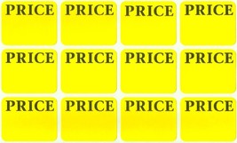 300 PRICE LABELS ReMoVaBLE Adhesive Yellow Price Tag STICKERs Label AVER... - $22.51