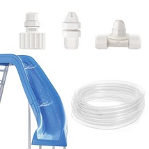 Pool Slide Water Tubing Kit, Inground Pool Slide Hose Kit, Sprayer/Spray... - £38.48 GBP