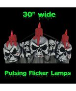 Rare NWT 32x14in 3D GOTHIC SKULL FOAM DOOR TOPPER Valance Horror Prop Decoration - $28.47