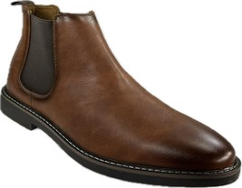 Men&#39;s Brown Faux Leather Pull-on Boots SZ 9.5 - £39.81 GBP