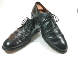 Allen Edmonds THE CITY Leather Cap Toe Lace Up Oxfords Men Size 12 Black... - £66.88 GBP