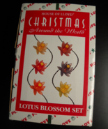 House Of Lloyd Christmas Ornament 1997 Lotus Blossom Light Covers Set Boxed - £8.64 GBP