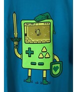 TeeFury Zelda XLARGE &quot;Gaming&quot; Legend of Zelda Parody Shirt Aqua Blue - $15.00