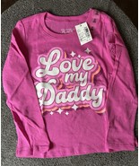 The Children’s Place Toddler Love My Daddy Fuchsia Pink Long Sleeve Shir... - $16.22 CAD