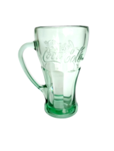 Coca-Cola Green Glass With Handle Mug Libbey 14oz Heavy Vintage Coke - $9.85