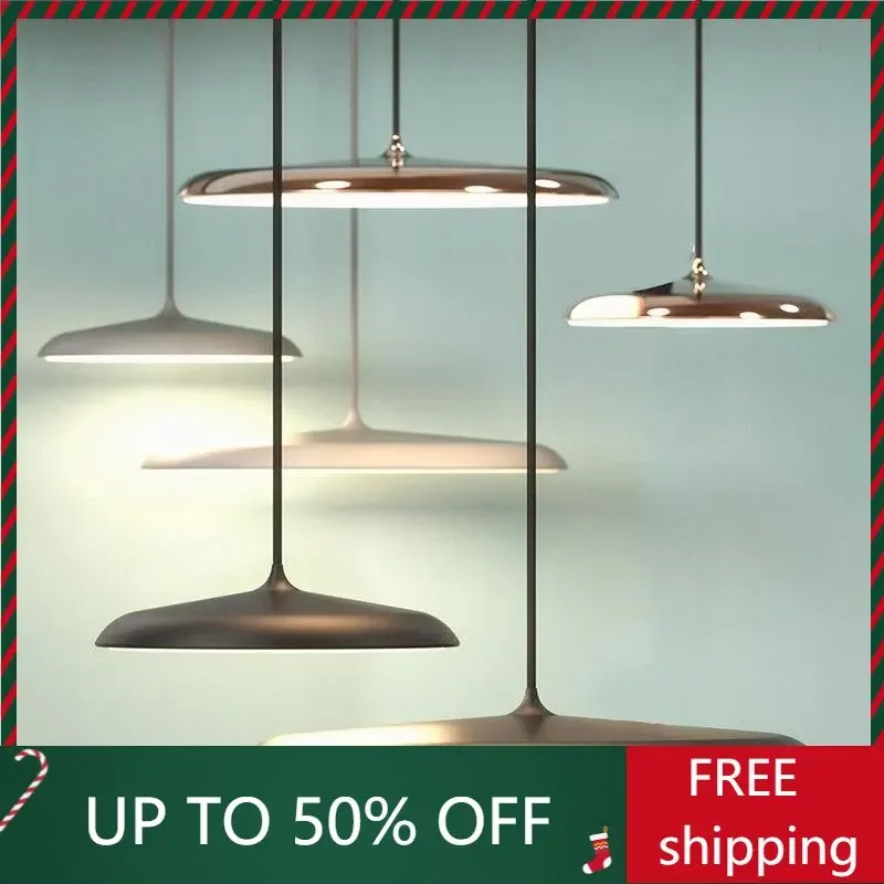 Ight fixture luminaire ufo thin hanging lamps kitchen dining room shop hotel restaurant thumb200
