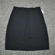 Womens Skirt Simply Vera Wang Black Solid Elastic Waist Pleated $48 NEW-sz 6 - £15.82 GBP