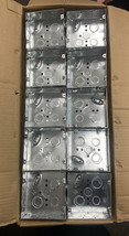 LOT of 20~Steel City Square Outlet Boxes 72151-1/2 &amp; 3/4 ECC Knockouts, ... - $69.12