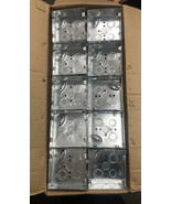 LOT of 20~Steel City Square Outlet Boxes 72151-1/2 &amp; 3/4 ECC Knockouts, ... - €59,57 EUR
