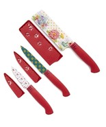 Pioneer Woman ~ 6 Piece Cutlery ~ Stainless Steel ~ Red SWEET ROMANCE Kn... - $51.15 CAD