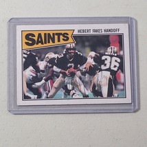 Bobby Herbert Autograph Card #272 Fakes Handoff New Orleans Saints 1987 Topps - $8.99