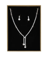 3W1428 - Rhodium Brass Jewelry Sets with AAA Grade CZ  in Clear - $196.70 CAD