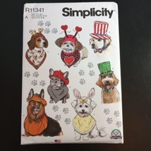 Simplicity R11341 Crafts Pattern Pet Accessories Seasonal Cap Bandana S-... - £3.45 GBP