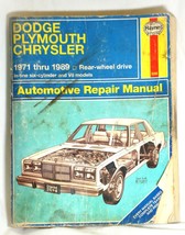 Haynes Dodge Plymouth Chrysler Automotive Repair Manual 1971~1989 - £7.77 GBP