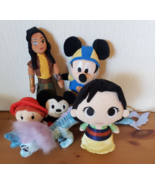 Disney Plush Lot 6 Funko Mulan Itty Bitty Toy Story Raya Dragon Mascot M... - $20.14